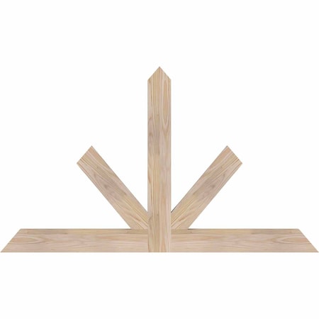 Ekena Millwork Saratoga Smooth Timber Gable Bracket, Douglas Fir, 48"W x 28"H x 1 1/2"D x 3 1/2"F, 14/12 Pitch GBW048X28X0204SAR00SDF
